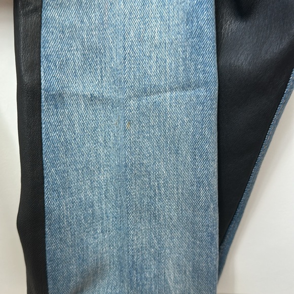 Alice + Olivia denim and leather skinny jeans - Picture 5 of 6